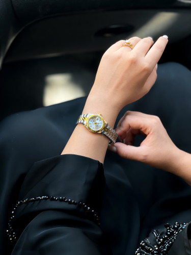 ساعت رولکس سیلور طلایی صفحه سفید