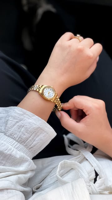 ساعت رولکس طلایی صفحه سفید
